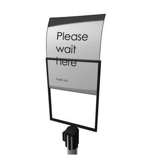 Sign Holder and Heavy Duty Adapter Combo for Tensabarrier