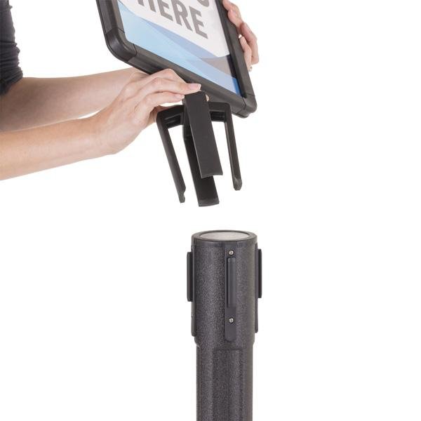 Sign Holder For Plastic Stanchions Barriers - US-Weight - The Crowd Controller