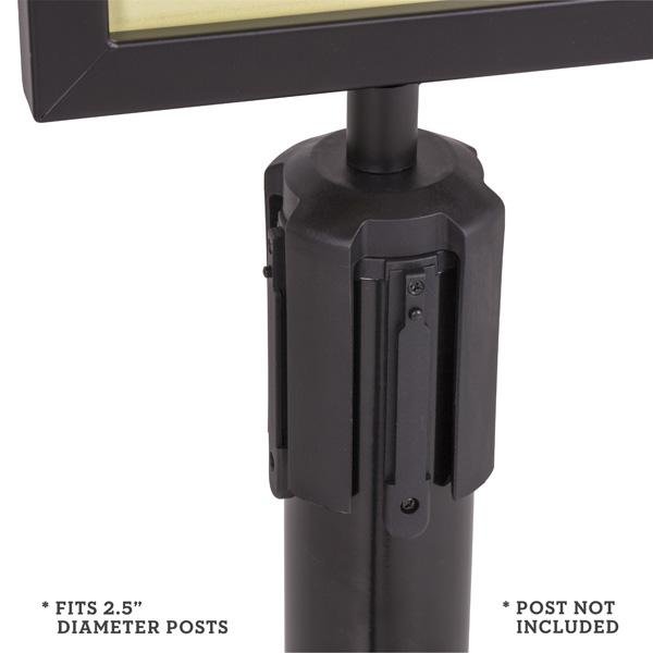 Sign Holder For Steel Stanchions Barriers - US-Weight - The Crowd Controller