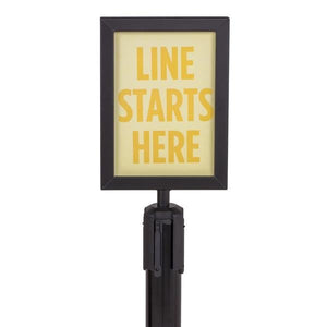 Sign Holder For Steel Stanchions Barriers - US-Weight - The Crowd Controller
