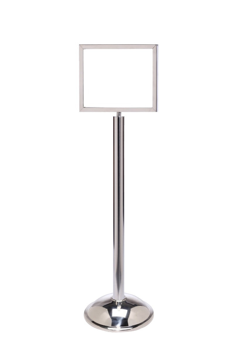 Crowd Control Sign Stand - Horizontal Frame / Dome Base - TheCrowdController.com