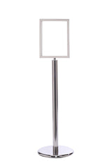 Crowd Control Sign Stand - Vertical Frame / Flat Base - TheCrowdController.com