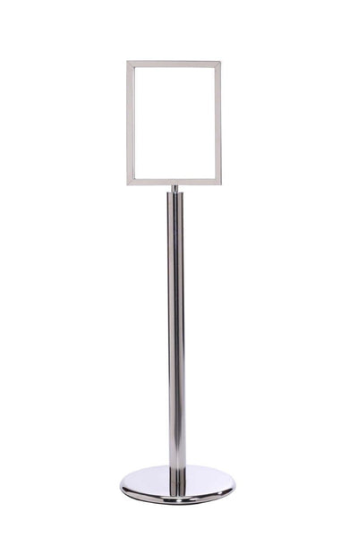 Crowd Control Sign Stand - Vertical Frame / Flat Base - TheCrowdController.com