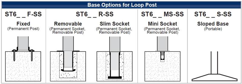 Stainless Steel Outdoor Loop Post Fixed Mounted - The Crowd Controller