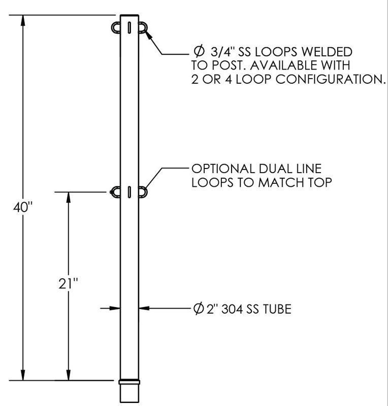 Stainless Steel Outdoor Loop Post Fixed Mounted - The Crowd Controller