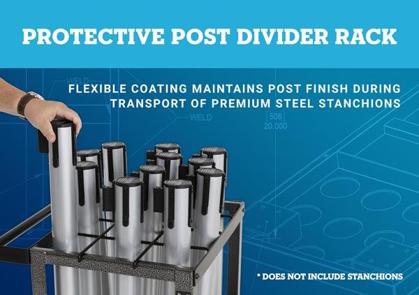 Storage and Transportation Cart for Steel Stanchions Barriers - The Crowd Controller