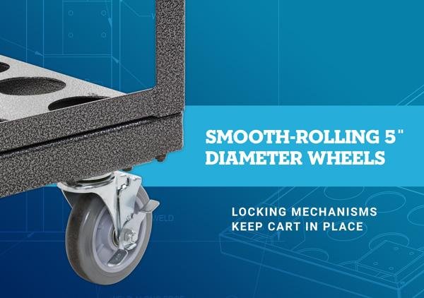 Storage and Transportation Cart for Steel Stanchions Barriers - The Crowd Controller