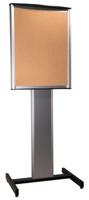 Crowd Control Versa Heavy-Duty Sign Stand | 22" X 28" Frame | Cork Board Insert - TheCrowdController.com