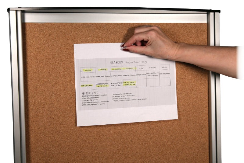 Crowd Control Versa Heavy-Duty Sign Stand | 22" X 28" Frame | Cork Board Insert - TheCrowdController.com
