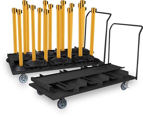 Barriers Stanchions Vertical Cart- TheCrowdController.com